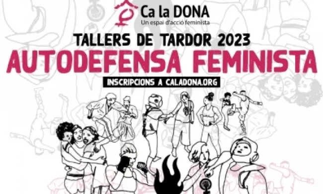 Fragment del cartell oficial dels tallers de tardor 2023 de Ca la Dona: Font: Ca la Dona