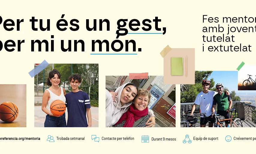 Un dels cartells de la campanya 'Un gest, un món' que té en marxa l'entitat Punt de Referència.