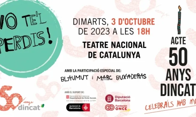  La celebració, organitzada per Dincat, comptarà amb actuacions culturals. Font: Dincat.