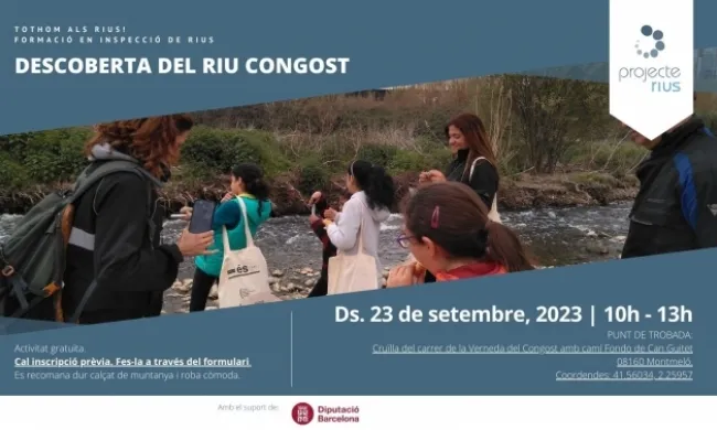 Activitat de formació per descobrir el riu Congost. Font: Associació Hàbitats