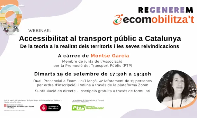 Webinar 'Accessibilitat al transport públic a Catalunya. De la teoria a la realitat dels territoris i les seves reivindicacions'