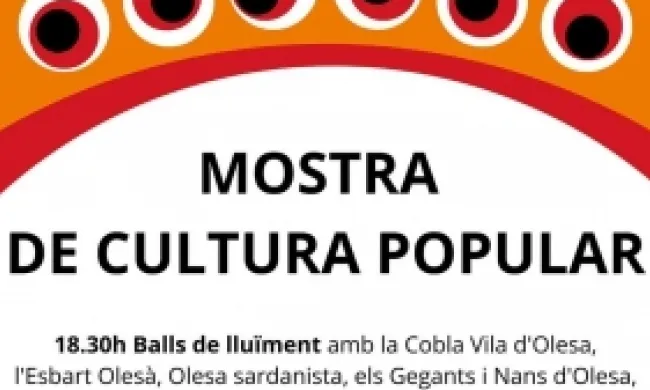 Cartell de la mostra de cultura popular d'arrel a Olesa de Montserrat. Font: ACF Olesa Sardanista