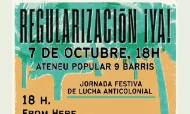 Cartell de la jornada festiva de lluita antiracista i anticolonial. Font: Ateneu Popular de Nou Barris