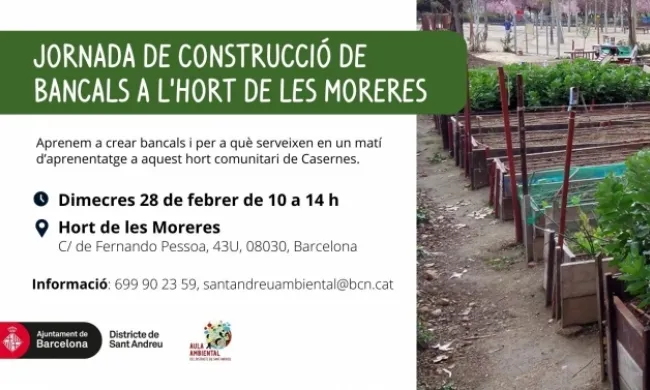 Cartell de la jornada de construcció de bancals 