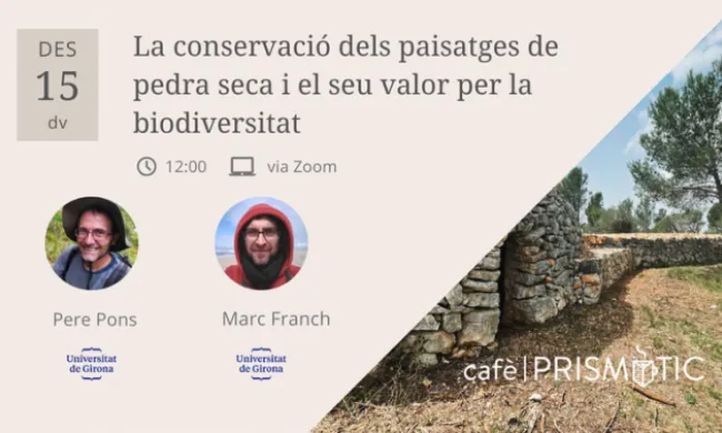 Cartell oficial de la xerrada 'La conservació dels paisatges de pedra seca i el seu valor per la biodiversitat'. Font: Setmana de la Pedra Seca