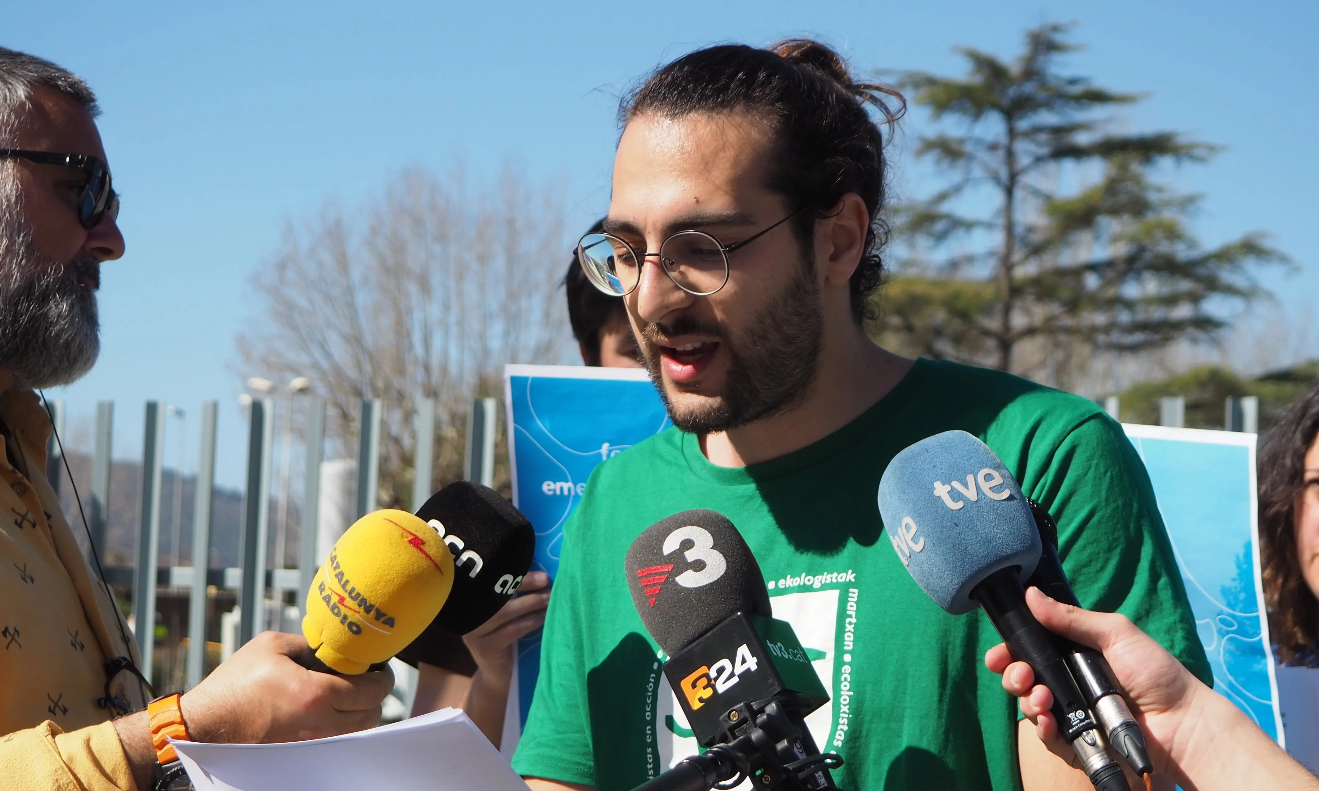 Dídac Navarro, membre d'Aigua És Vida i Ecologistes en Acció.