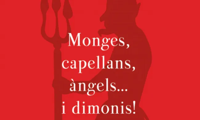 Cartell oficial de l'exposició 'Monges, capellans, àngels... i dimonis!'. Font: Fundació Iluro