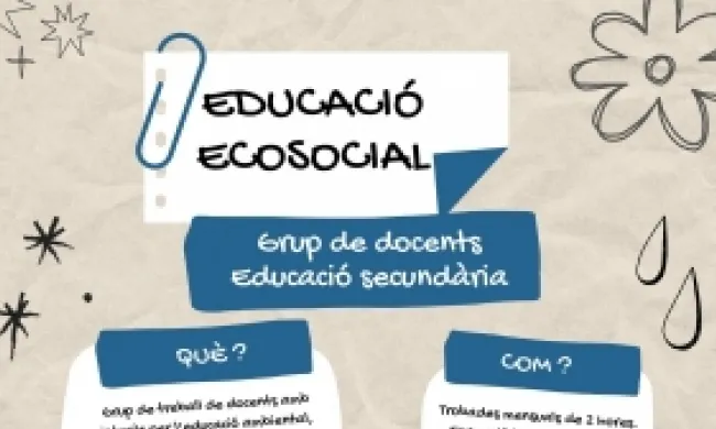 Cartell del grup de treball d'educació ecosocial.