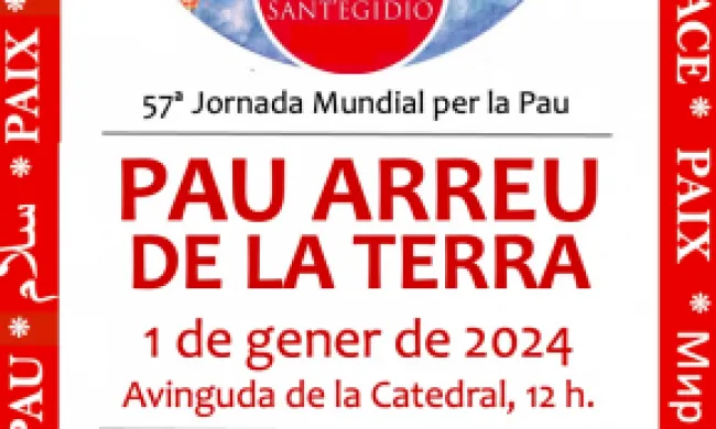 Cartell promocional acte. Font: Comunitat de Sant'Egidio