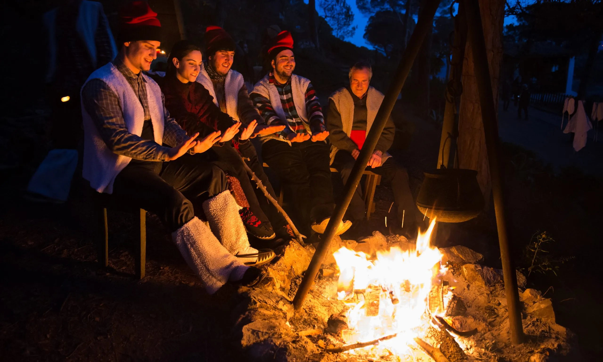 Una escena del pessebre vivent de Sant Fost de Campsentelles.