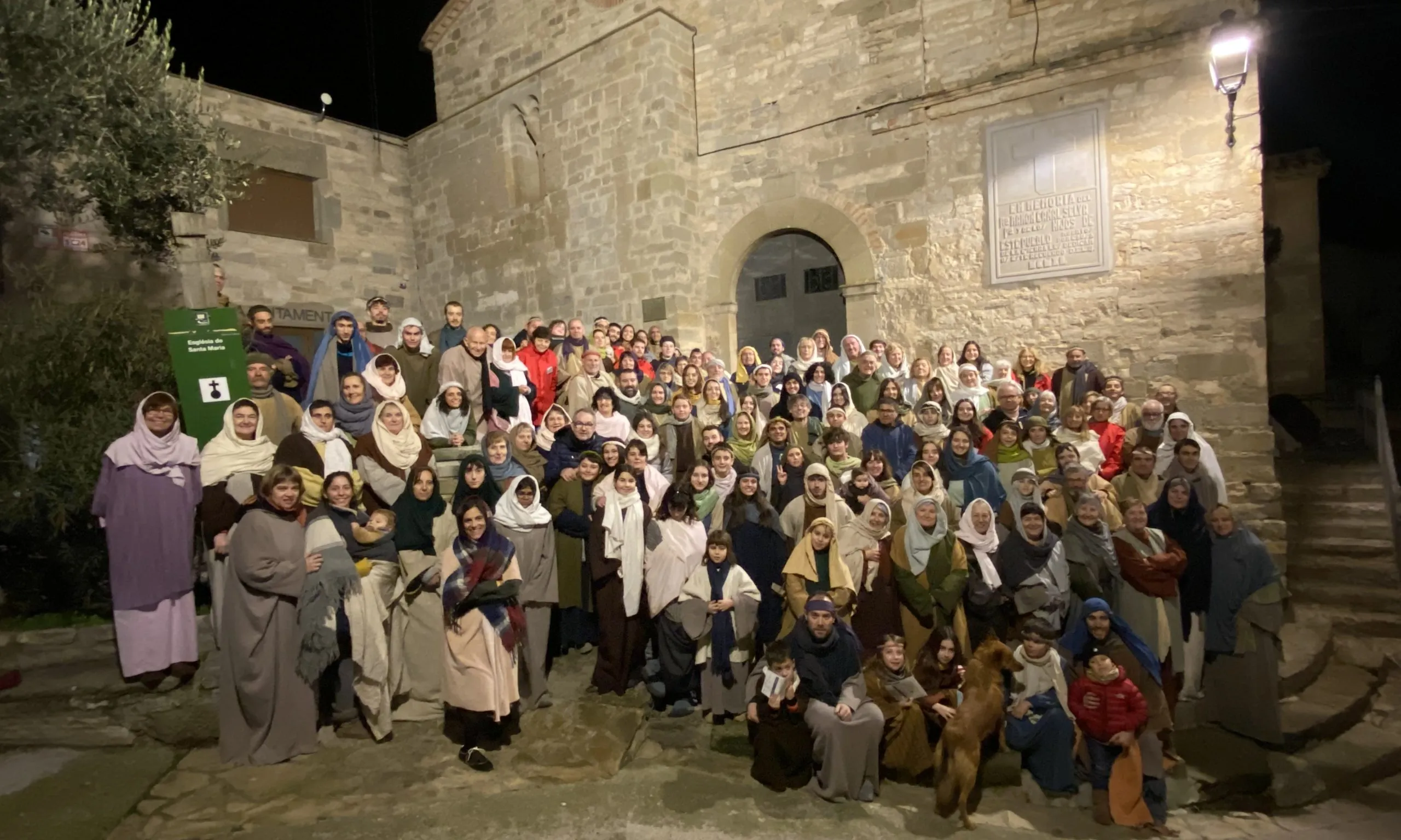 Un moment del recorregut del pessebre vivent de Sant Guim de la Plana.