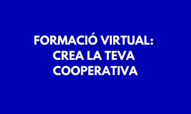 Formació en línea per a cooperativistes. Font: Suport Tercer Sector.