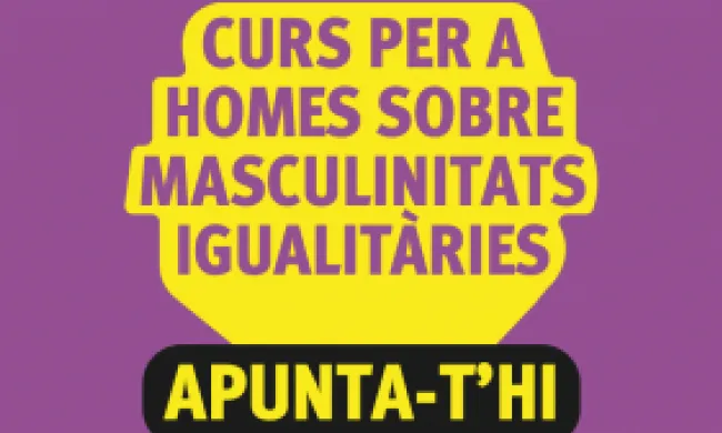 Cartell del curs 'Masculinitats Igualitàries: Escola d’Homes Formadors' organitzar per l'aFFaC.