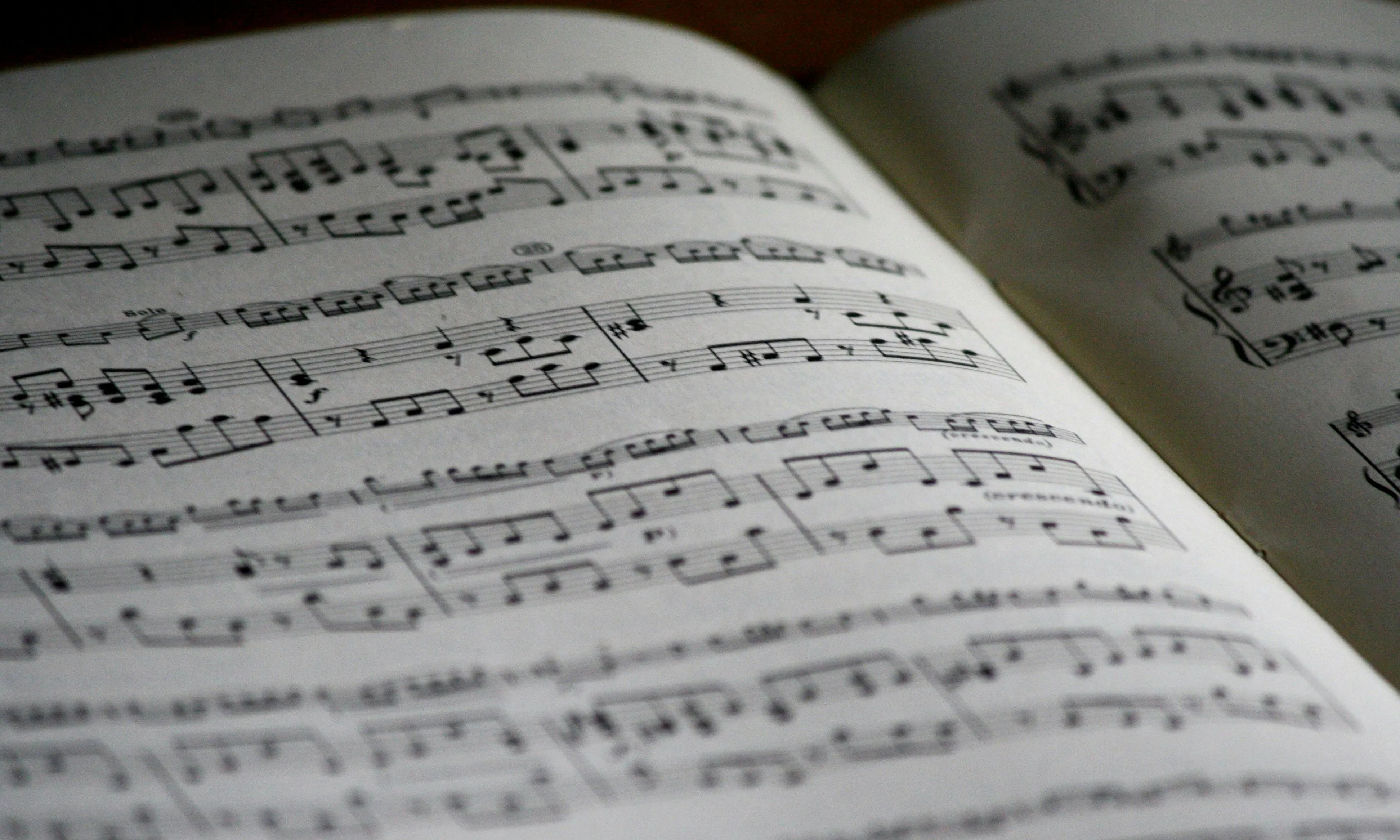 Partitura de música. 