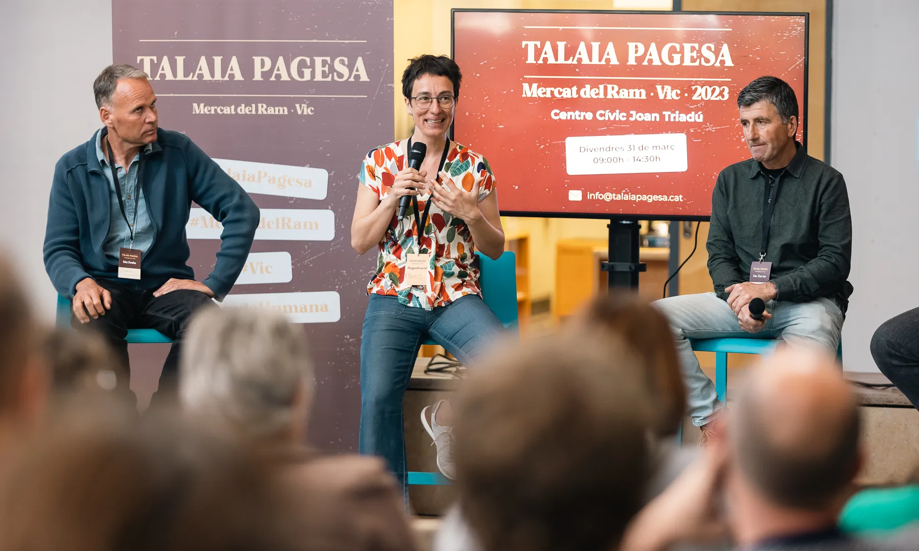 Neus Monllor intervenint a la Talaia Pagesa 2023