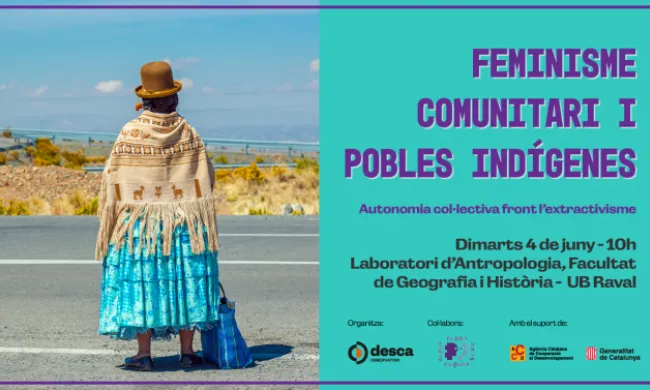 Cartell de la Jornada 'Feminisme comunitari i pobles indígenes'