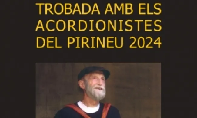 Fragment del cartell de la Trobada amb els Acordionistes del Pirineu