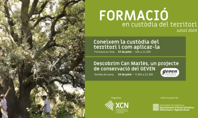 Cartell de la formació en custòdia del territori de la Xarxa de la Conservació de la Natura