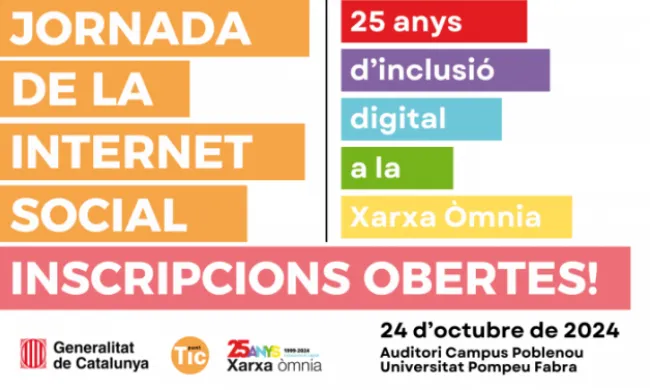 Cartell promocional de la jornada. Font: Xarxa Punt TIC