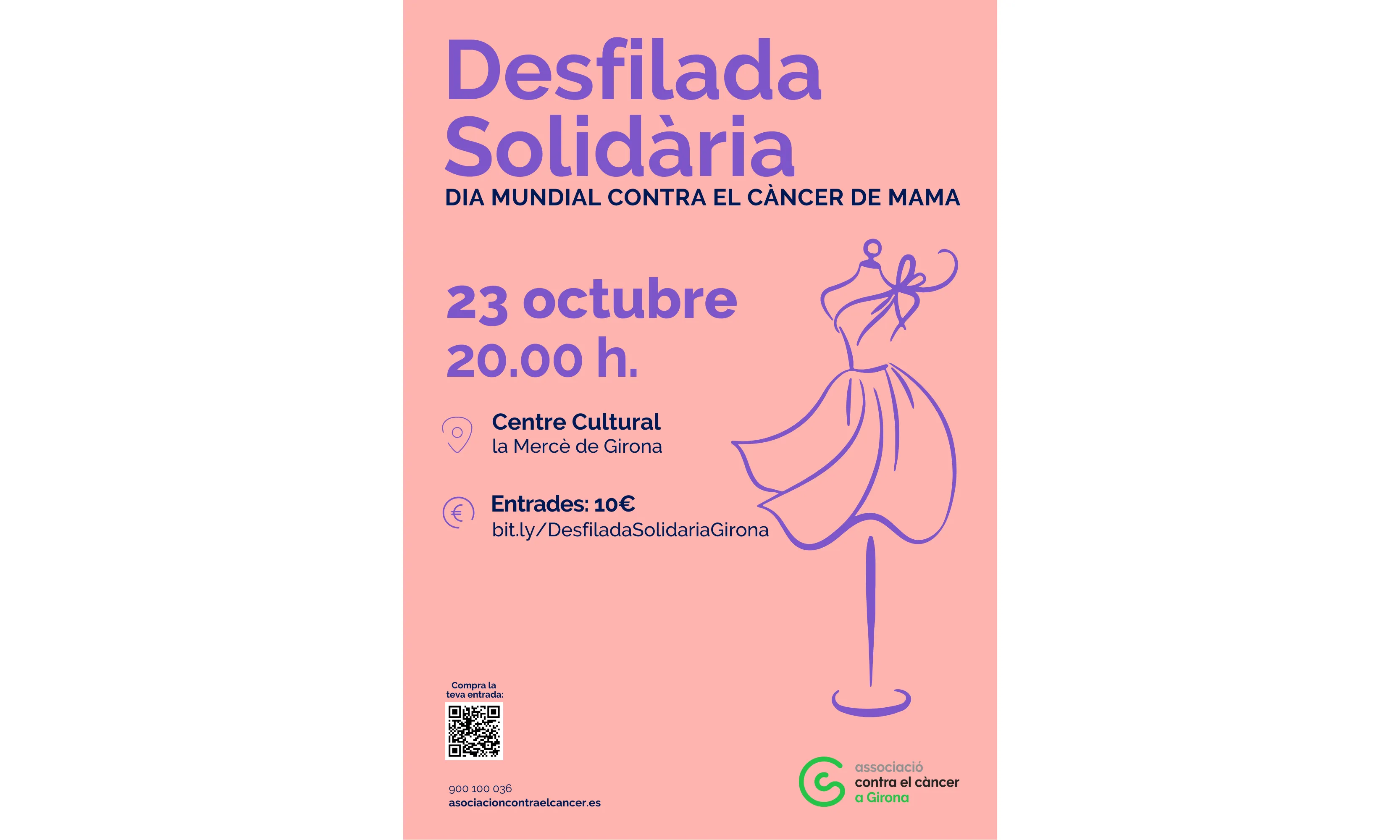 Cartell de l'acte: ‘Desfilada Solidària Contra el Càncer de Mama’