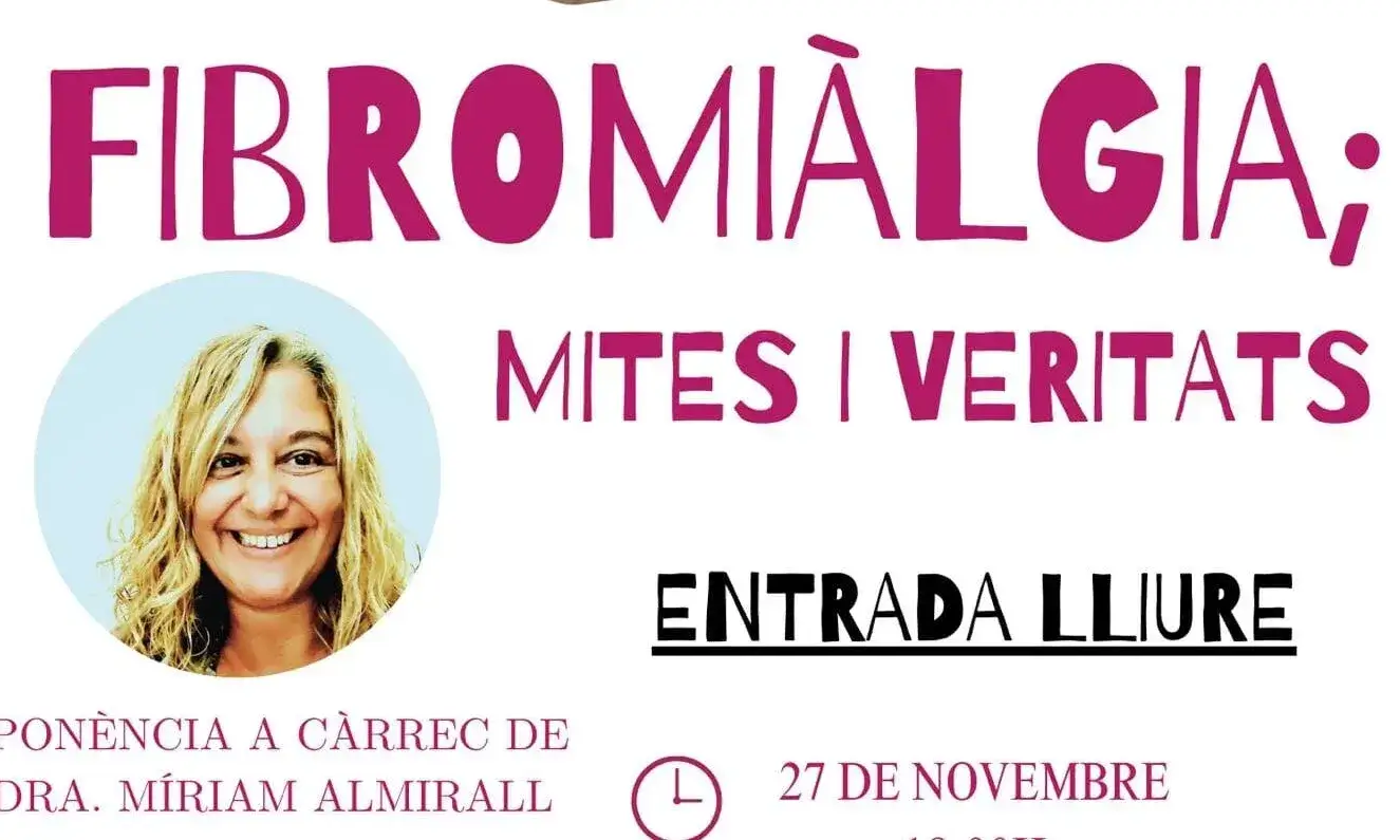 Cartell de la ponència: ‘Fibromiàlgia; mites i veritats’