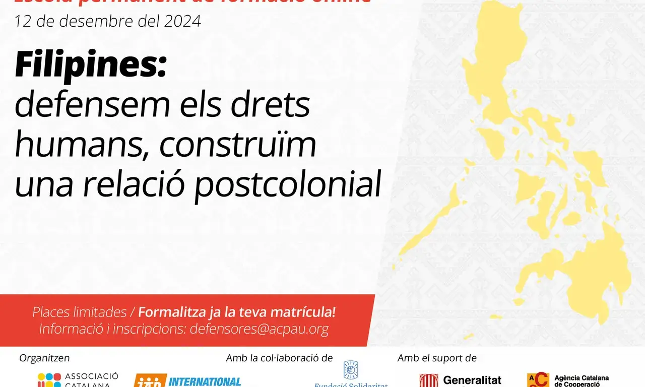 Nou curs: ‘Filipines: defensem els drets humans, construïm una relació postcolonial’