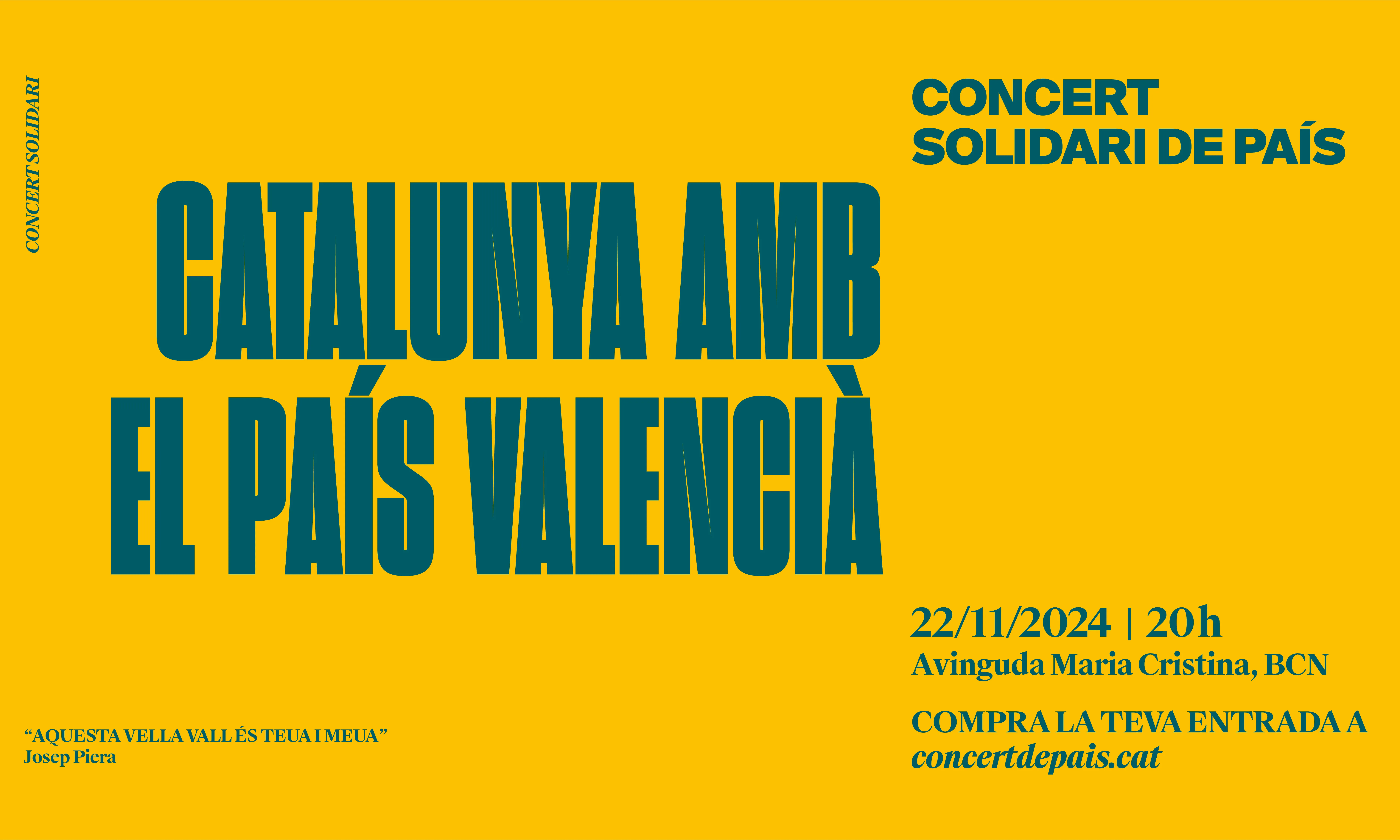 Cartell del concert ‘Catalunya amb el País Valencià’