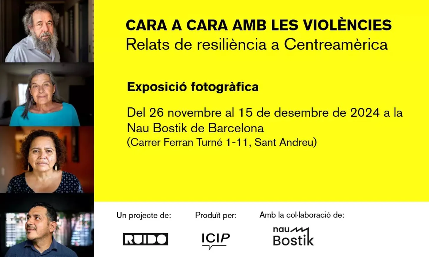 Cartell de l'exposició 'Cara a cara amb les violències'