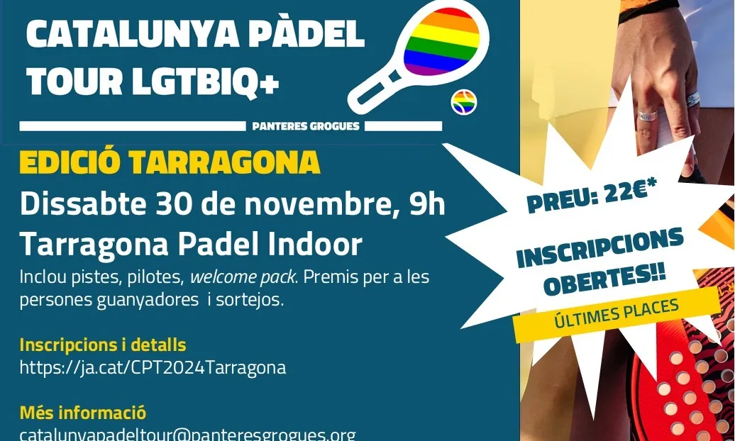 Catalunya Pàdel Tour LGTBIQ+. Font: H2O