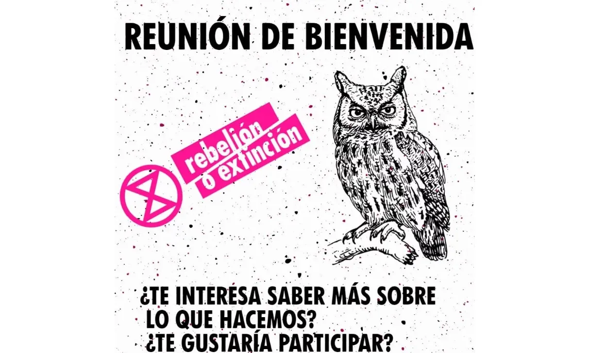Cartell de les sessions de benvinguda a Rebel·lió o Extinció Barcelona 