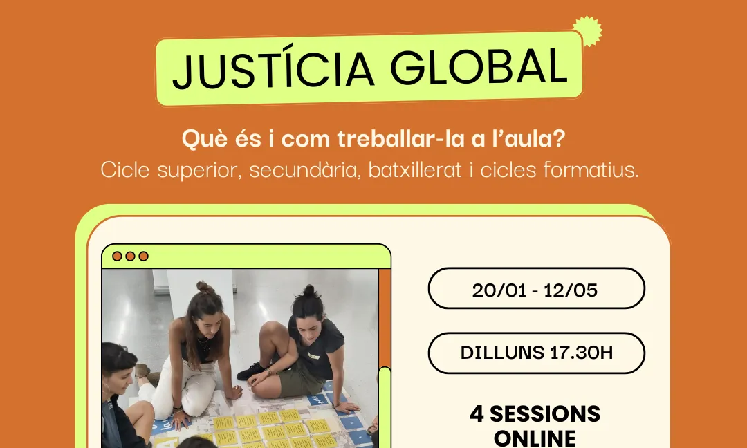 Cartell de la formació per al professorat organitzada per SETEM Catalunya 