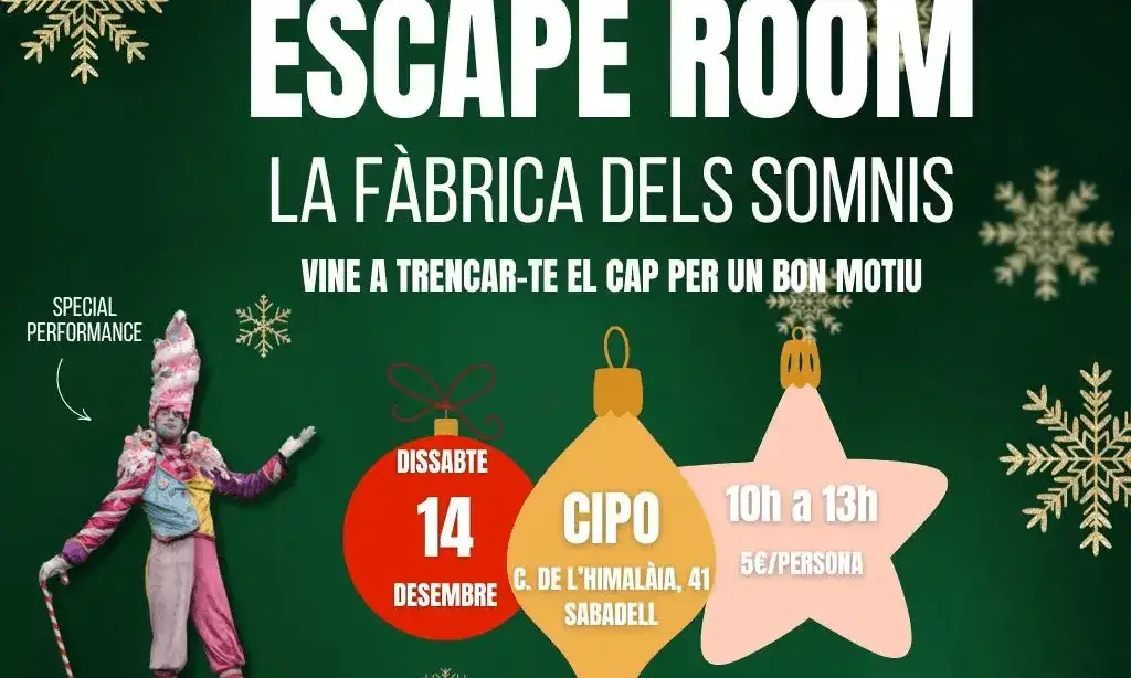 Cartell de l'escape room 'La Fabrica dels somnis'