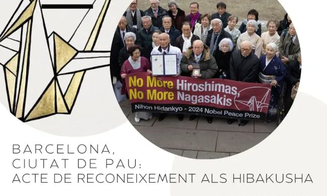 Cartell de l'acte de reconeixement a les Hibakusha