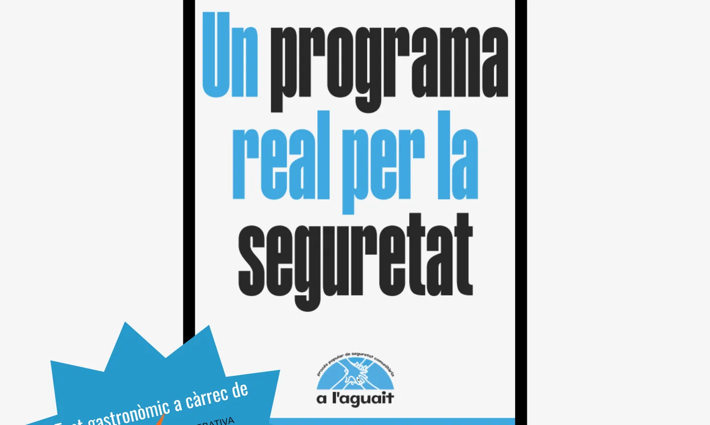 Degustació literària "Un programa real per la seguretat"