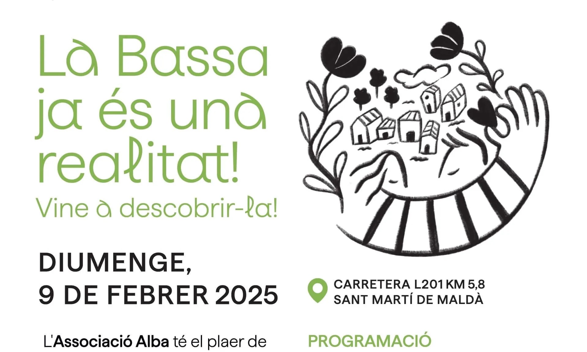 La Bassa és un nou recurs comunitari situat a la Vall del Corb de Lleida.