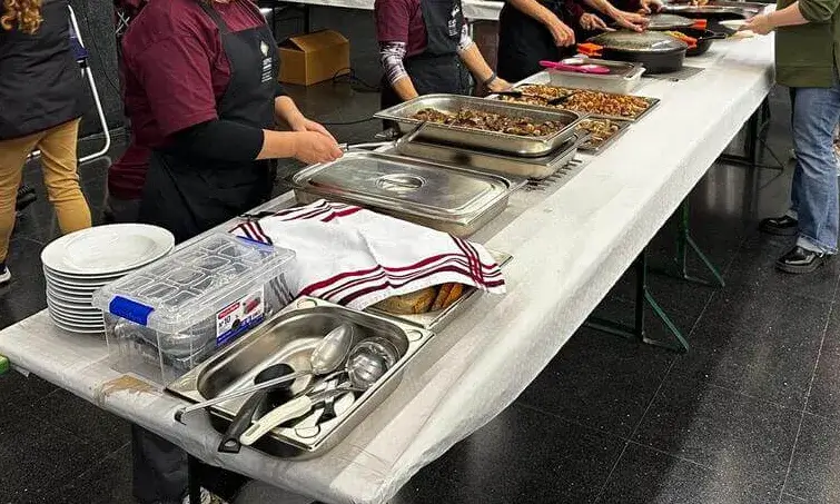 Un moment de la festa d'homenatge al porc que organitza l'entitat bagenca.