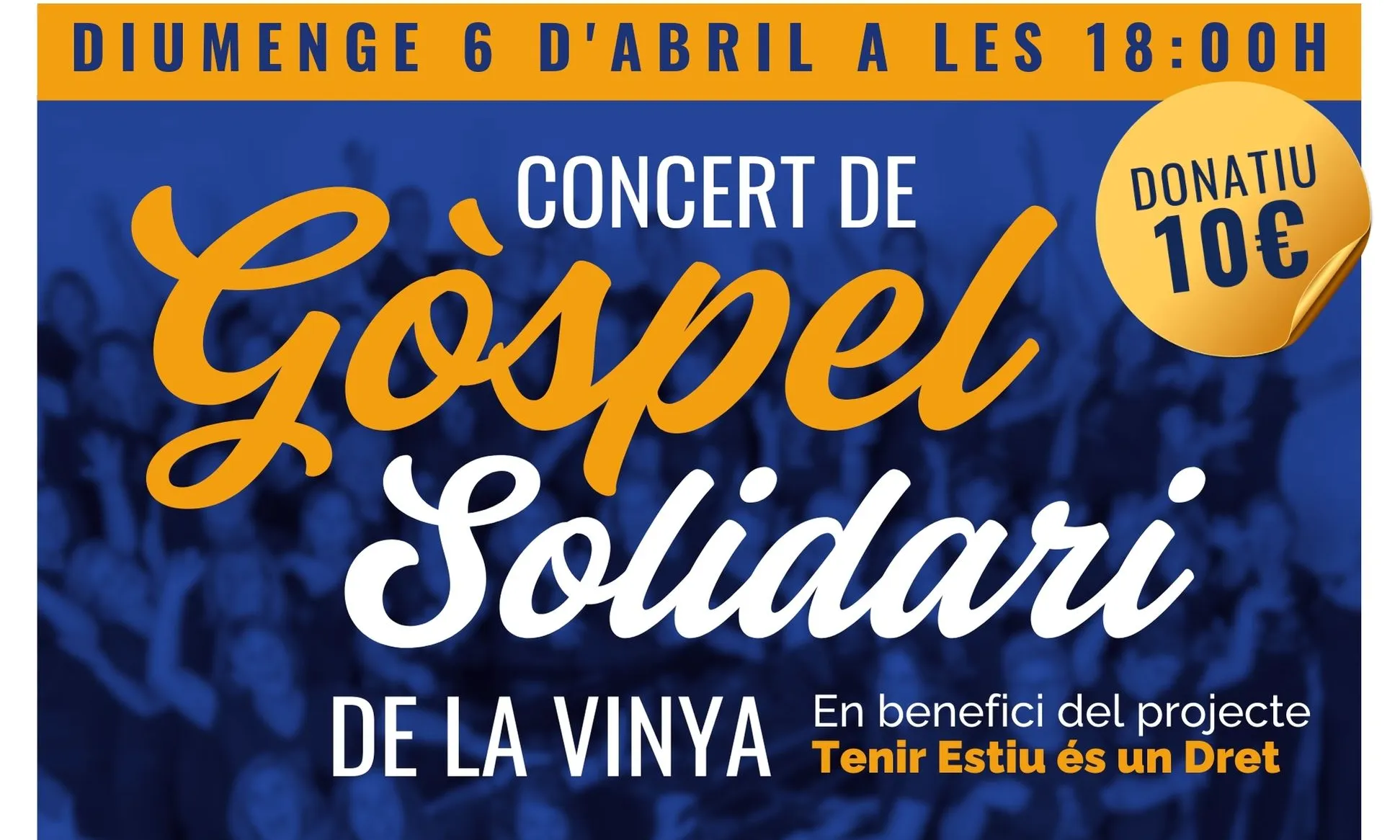 Cartell del Concert de Gòspel Solidari de la Vinya
