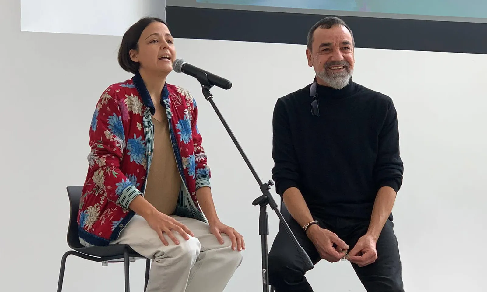 La Laia Pulido i el Josep Pulido durant la celebració del tercer aniversari de la revista.