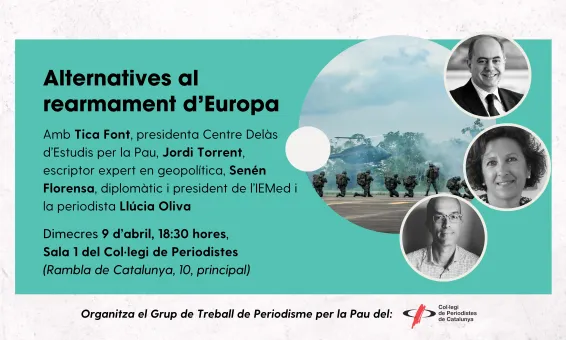 Cartell del debat organitzat pel Col·legi de Periodistes