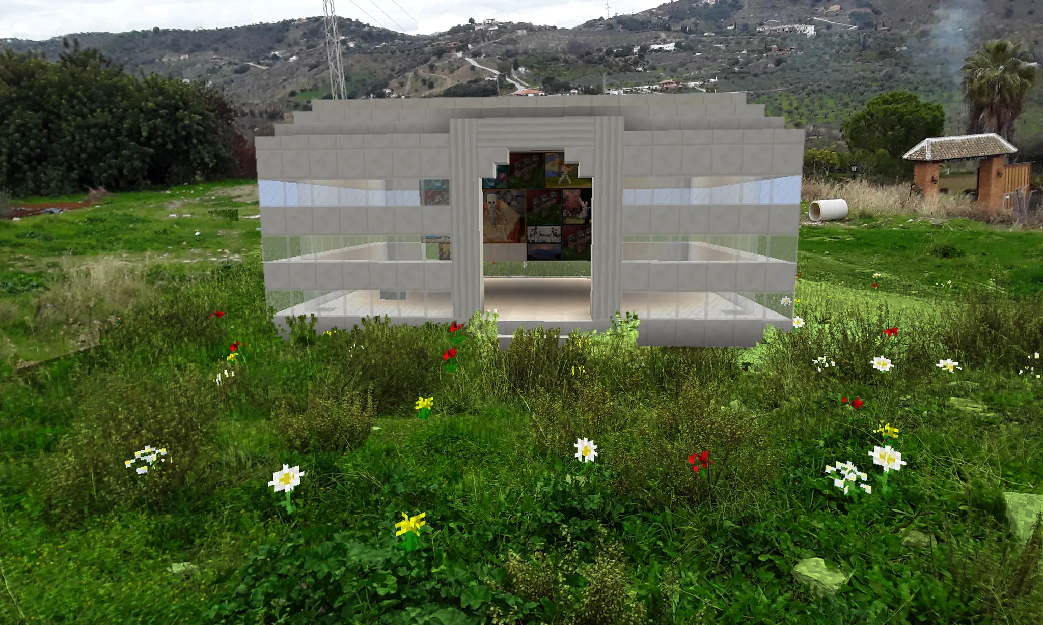 Una projecció virtual de realitat augmentada amb una de les creacions dels infants participants a Craftea.