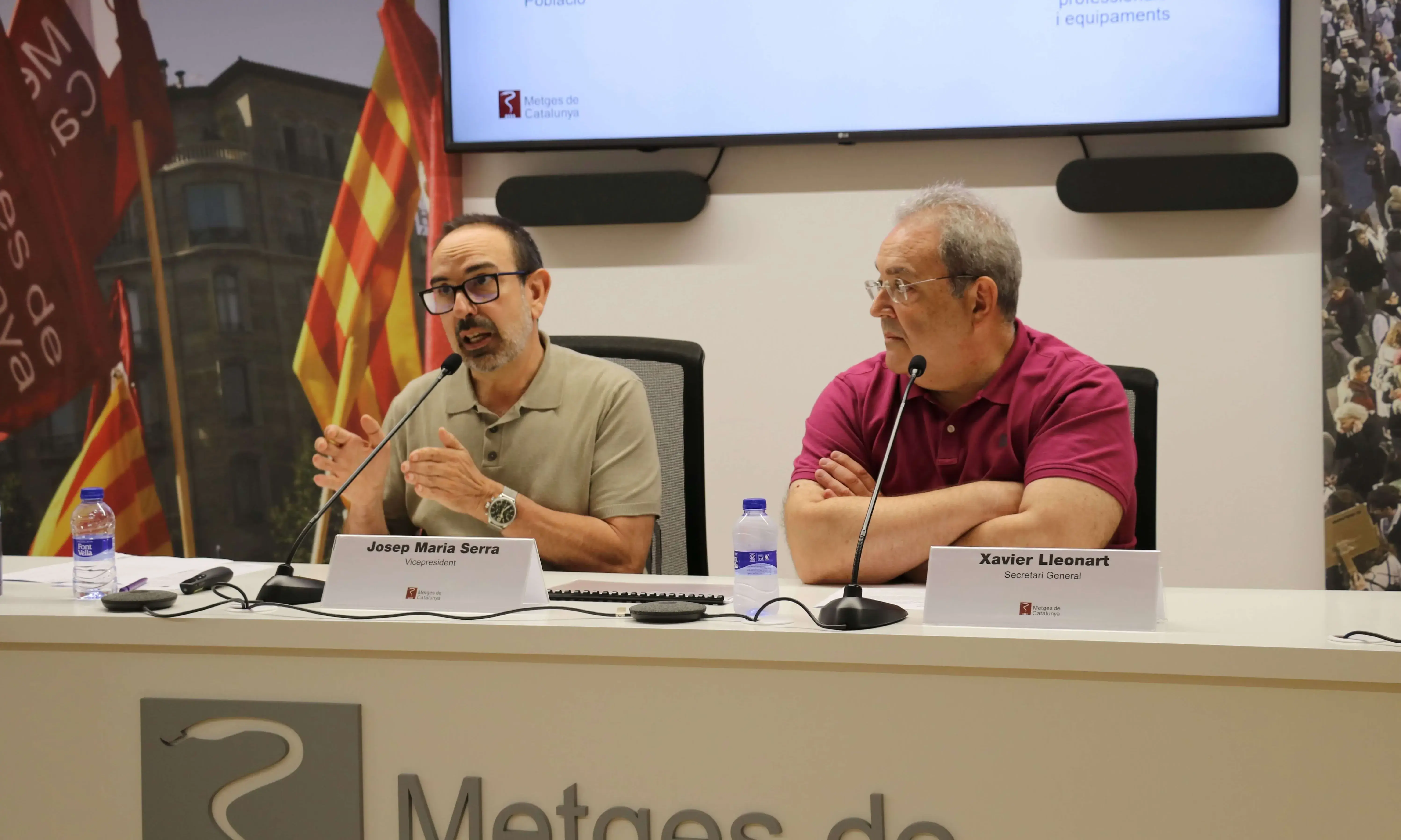 Roda de premsa de presentació de l'informe de Metges de Catalunya
