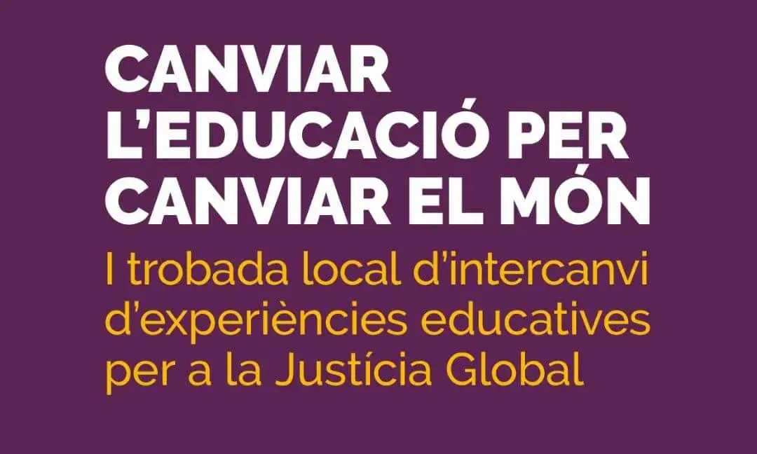Cartell oficial de la I Trobada local per la Justícia Global de Lafede.