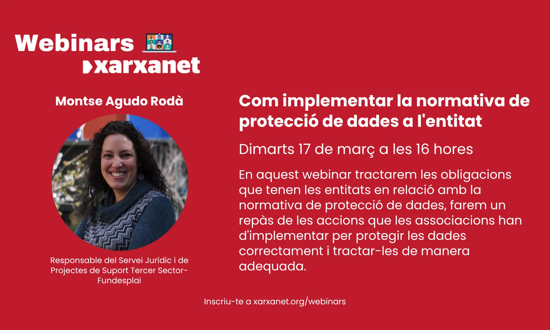 Cartell del webinar.