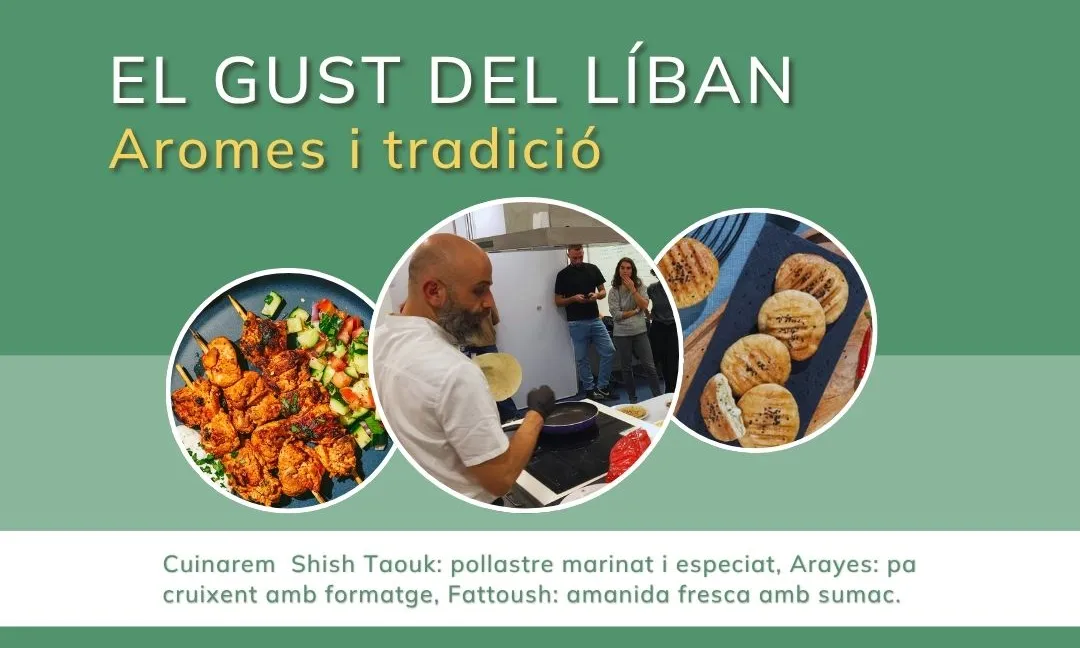 Cartell oficial del taller 'El gust del Líban: Aromes i tradició'.