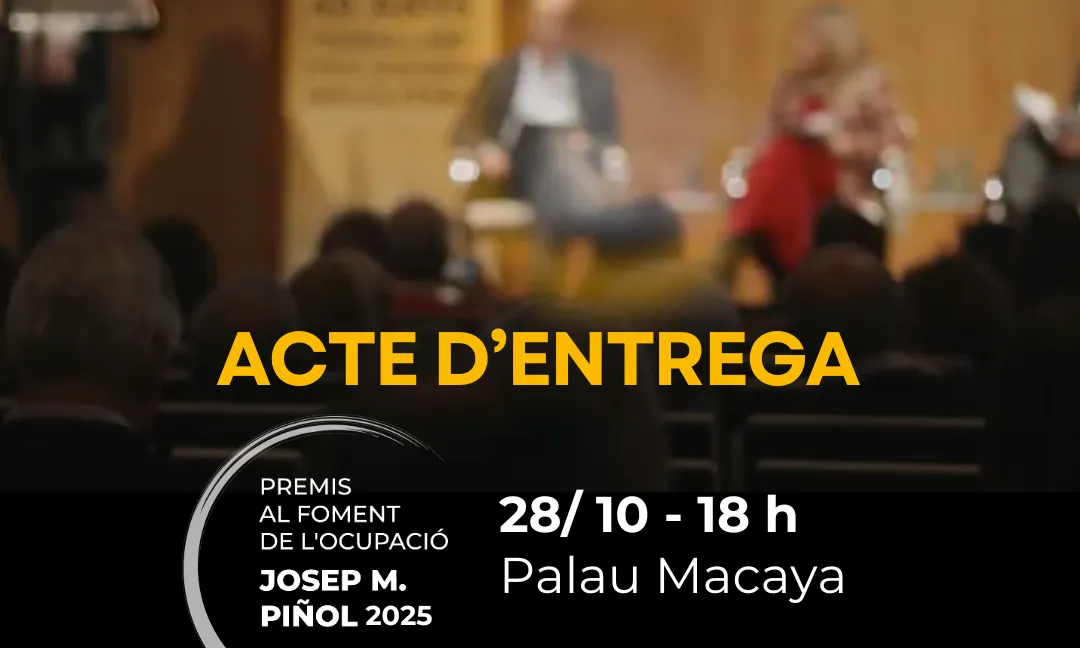 Lliurament de Premis Josep M. Piñol 2025 | 28 · 10 · 2025 | 18 h | Palau Macaya