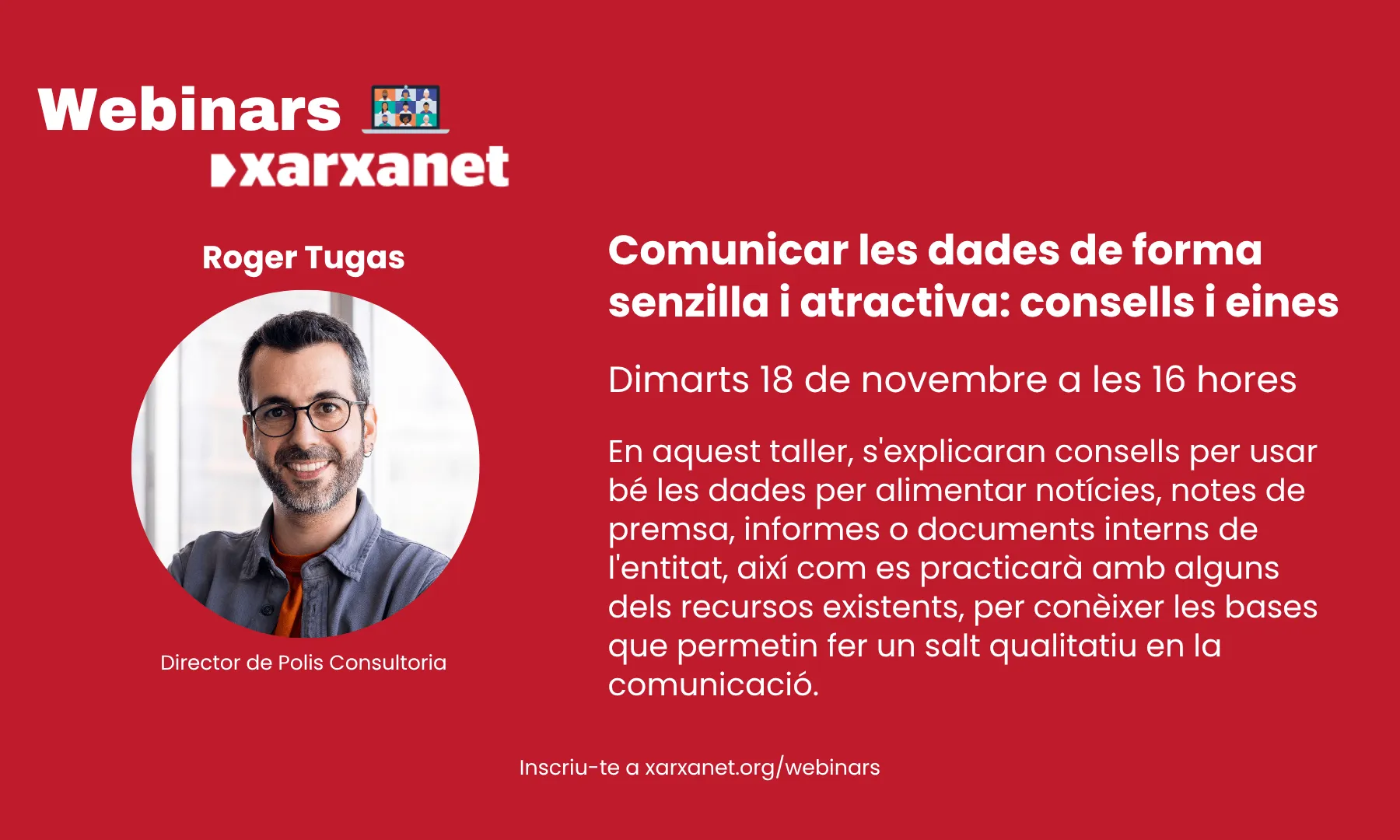 Cartell del webinar.