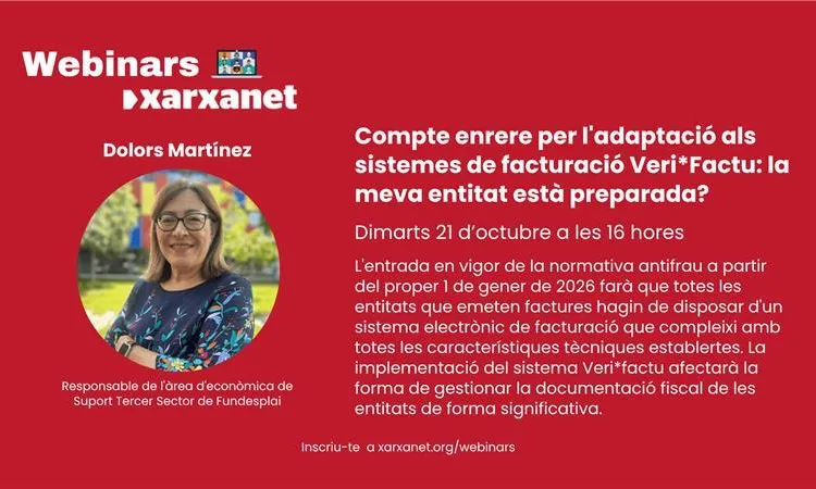 Les entitats hauran d’adaptar els seus sistemes de facturació abans de l’entrada en vigor de la nova normativa.