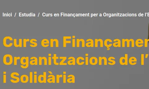 Cartell promocional. Nom del curs amb una planta al fons