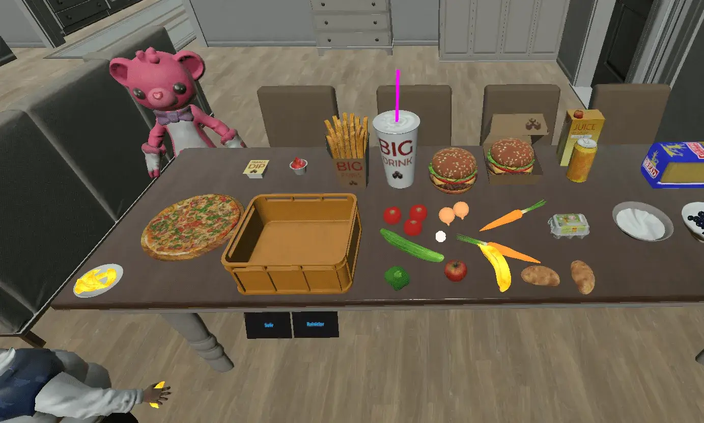 Imatge de l'entorn virtual creat per al projecte 'NutriVRTEA'.