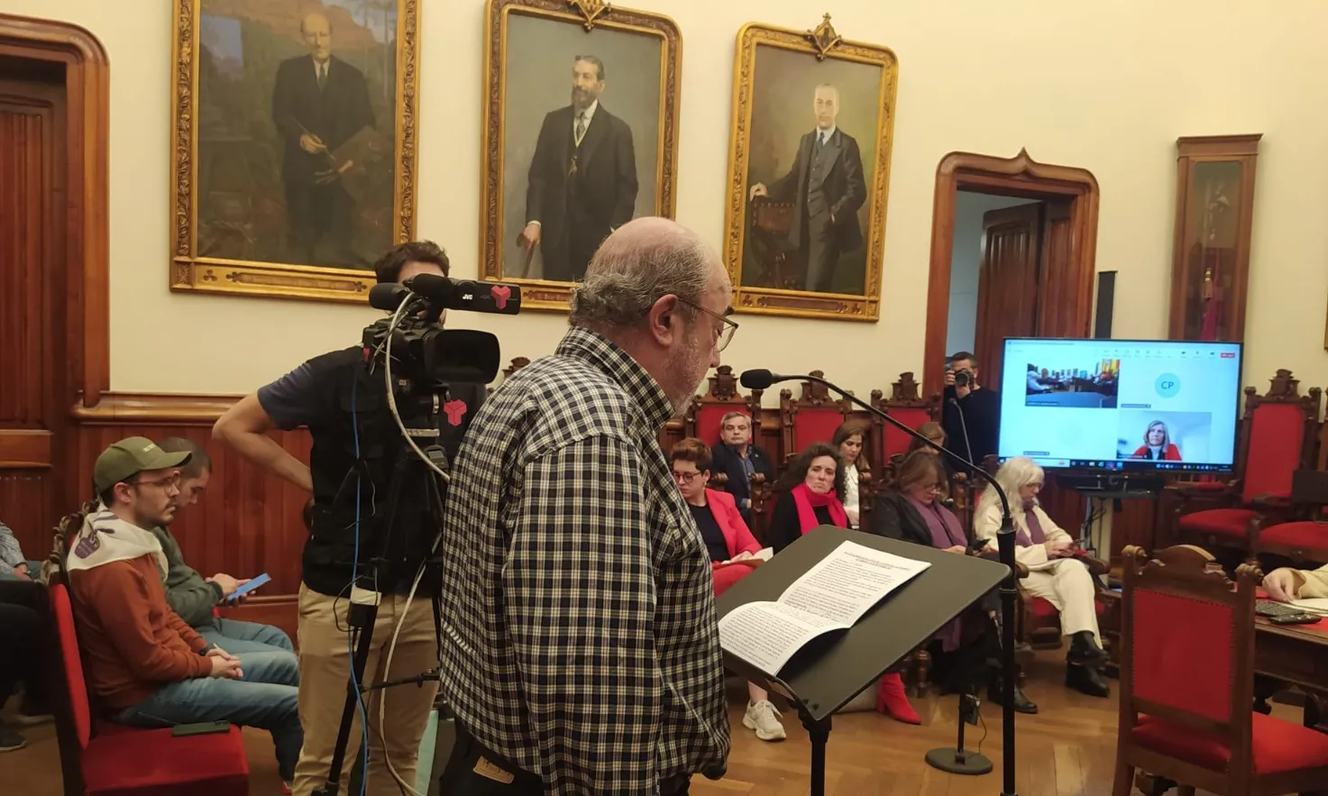 José Sánchez, president de la FAVT, a l'Ajuntament de Terrassa